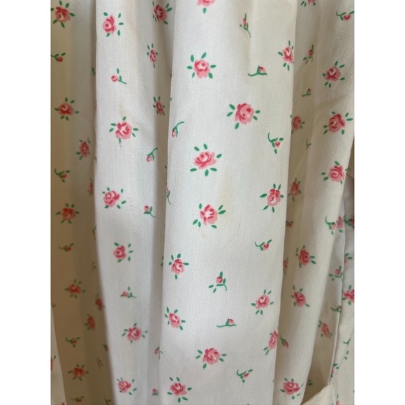 Vintage Handmade Floral Traditional Nightgown Robe Pink Rose Cottagecore Theater - Picture 9 of 11